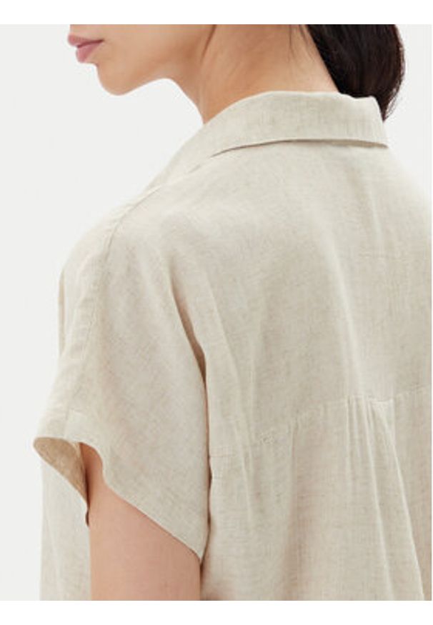 Vero Moda Koszula Thea 10333794 Beżowy Loose Fit. Kolor: beżowy. Materiał: wiskoza