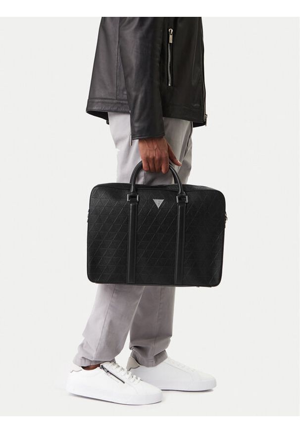 Guess Torba na laptopa HMTOTE P6169 Czarny. Kolor: czarny. Materiał: skóra