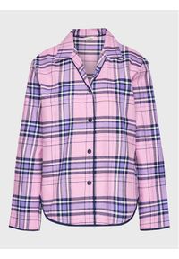 Cyberjammies Koszulka piżamowa Brushed Check 9463 Różowy Regular Fit. Kolor: różowy. Materiał: bawełna