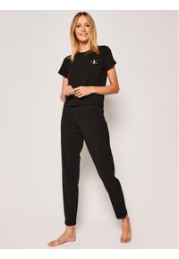 Calvin Klein Underwear Koszulka piżamowa 000QS6356E Czarny Regular Fit. Kolor: czarny. Materiał: bawełna #2