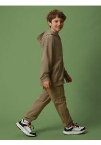 4f - 4F Spodnie dresowe joggery chłopięce - beżowe 164 (13-14 lat). Okazja: na co dzień, na uczelnię, do domu. Kolor: beżowy. Materiał: dresówka. Sezon: lato. Styl: casual #1