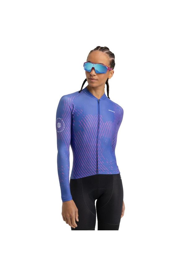 SIROKO - Damska koszulka rowerowa z krótkim rękawem Kolarstwo Siroko M2 Quantum. Kolor: niebieski. Długość rękawa: krótki rękaw. Długość: krótkie. Sport: kolarstwo