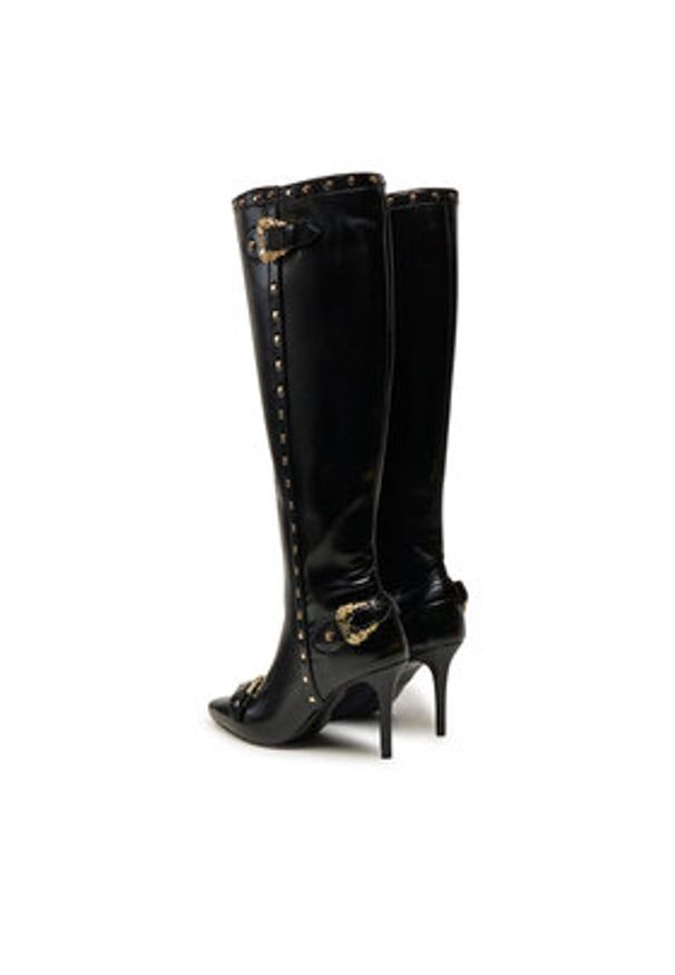 Versace Jeans Couture Kozaki Scarlett 77VA3S58 Czarny. Kolor: czarny. Materiał: skóra