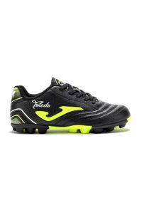 Buty piłkarskie dla dzieci Joma Toledo Jr 2501. Kolor: czarny. Materiał: materiał, syntetyk. Szerokość cholewki: normalna. Sport: piłka nożna