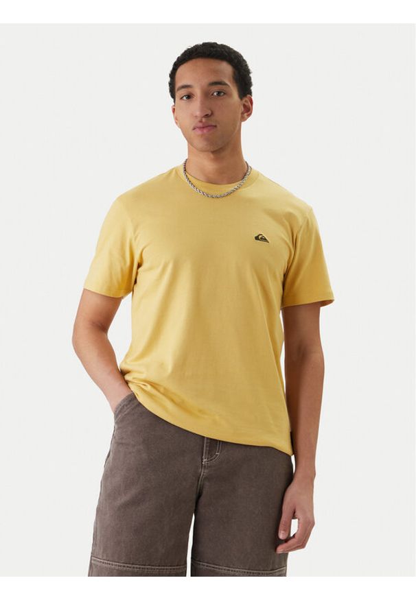 Quiksilver T-Shirt EQYZT07711 Beżowy Regular Fit. Kolor: beżowy. Materiał: bawełna