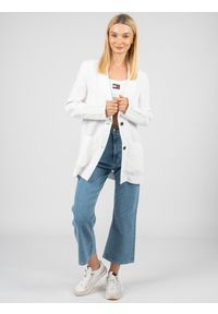 TOMMY HILFIGER - Tommy Hilfiger Marynarka | WW0WW33195 | Kobieta | Biały. Okazja: na co dzień. Kolor: biały. Materiał: len. Długość: długie. Styl: casual #1