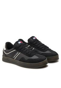 Tommy Jeans Sneakersy Tjw Court Sneaker EN0EN02552 Czarny. Kolor: czarny. Materiał: skóra, zamsz