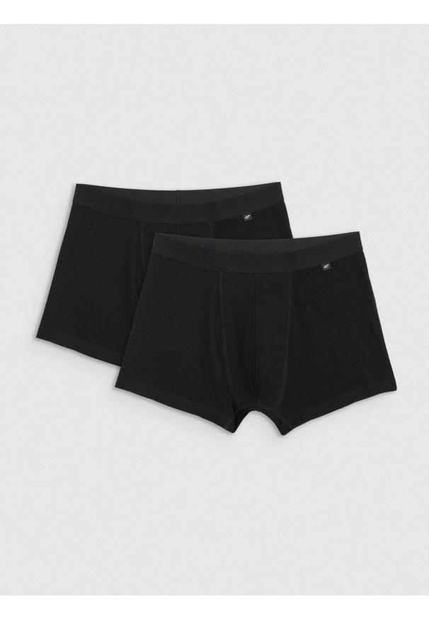 4f - 4F Bielizna bokserki (2-pack) męskie - czarna 3XL. Kolor: czarny. Materiał: bawełna, guma, elastan, materiał