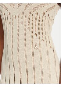 Patrizia Pepe Sukienka dzianinowa 2A2916/K260-B823 Beżowy Regular Fit. Kolor: beżowy. Materiał: bawełna