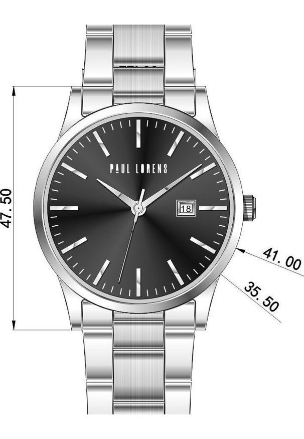 Paul Lorens - ZEGAREK MĘSKI PAUL LORENS - PL14573B-1C1 (zg367c) + BOX