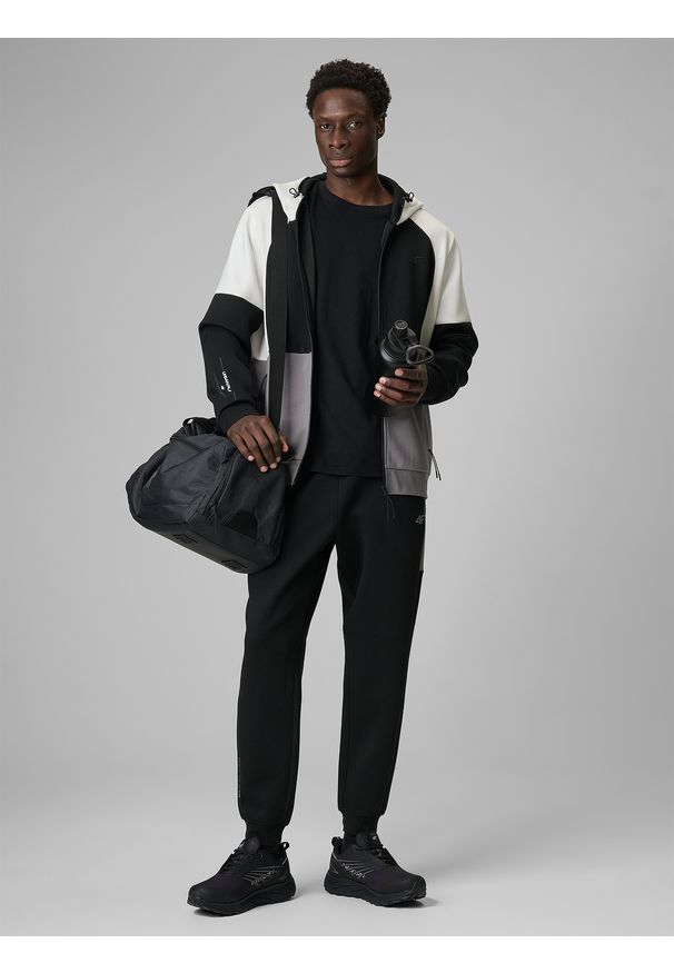 4f - 4F Bluza dresowa regular z kapturem męska - multikolor XXL. Okazja: na co dzień. Typ kołnierza: kaptur. Kolor: wielokolorowy. Materiał: dresówka. Styl: casual, sportowy