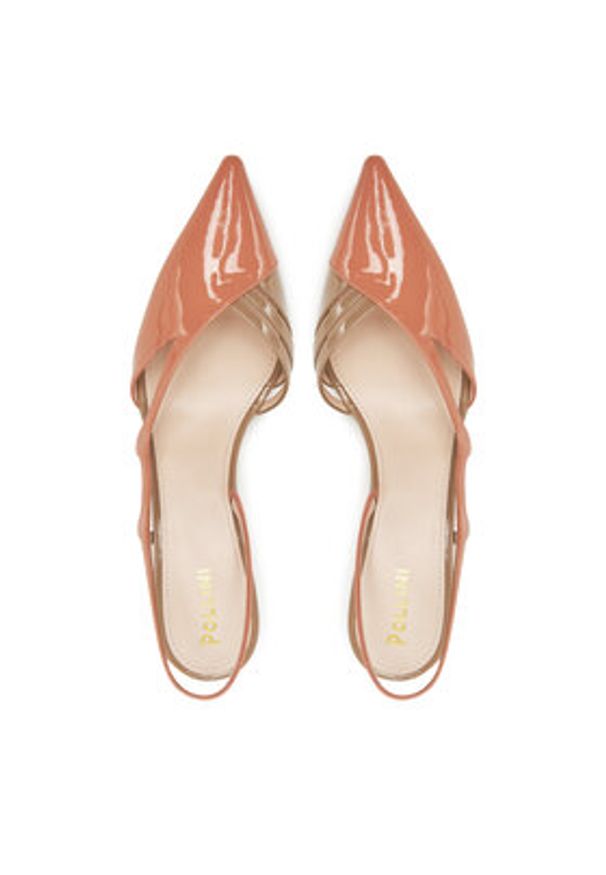 Pollini Sandały PA10105C0MPC160A Beżowy. Kolor: beżowy. Materiał: skóra