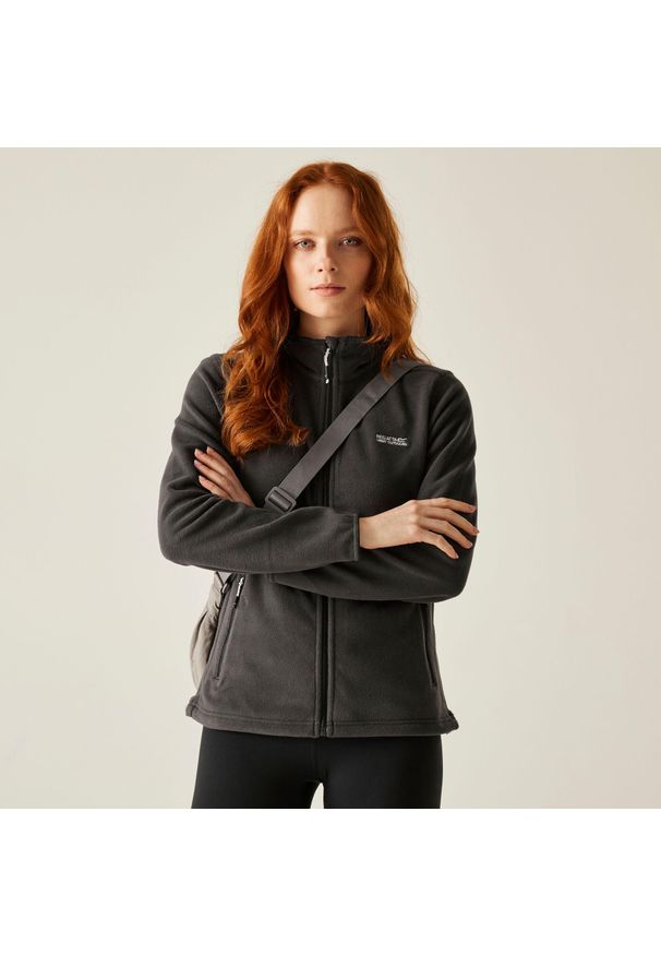 Regatta - Polar turystyczny damski Floreo IV z suwakiem. Kolor: brązowy, szary, wielokolorowy. Materiał: polar. Sport: turystyka piesza