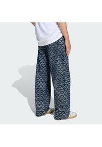 Adidas - adidas Jeansy Monogram KD0399 Niebieski Loose Fit. Kolor: niebieski #4