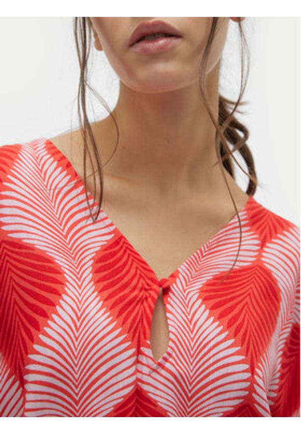 Vero Moda Bluzka Tula 10308984 Czerwony Regular Fit. Kolor: czerwony. Materiał: wiskoza