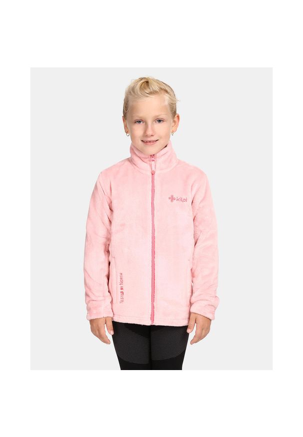 Kilpi - Bawełniana bluza dziewczęca KILPI HALI-JG. Kolor: różowy. Materiał: bawełna
