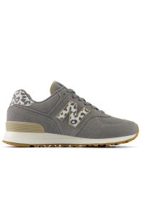 Buty New Balance WL574IJ2 - szare. Kolor: szary. Materiał: guma, skóra, dresówka, bawełna, materiał. Szerokość cholewki: normalna. Model: New Balance 574