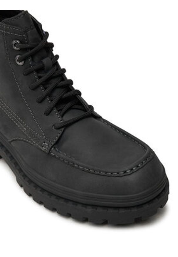 BOSS - Boss Trapery Nebular 50529219 Czarny. Kolor: czarny. Materiał: nubuk, skóra