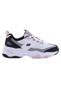 skechers - Buty do chodzenia damskie Skechers Dlites 40FRESH. Zapięcie: sznurówki. Kolor: biały, wielokolorowy. Materiał: guma, materiał, syntetyk, tkanina. Szerokość cholewki: normalna. Sport: turystyka piesza