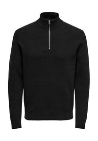 Only & Sons Sweter 22023210 Czarny Regular Fit. Kolor: czarny. Materiał: bawełna #3