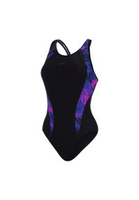 Strój kąpielowy damski Speedo Shaping Laneback. Kolor: fioletowy, wielokolorowy, czarny #1