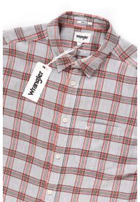 Wrangler - KOSZULA MĘSKA KRÓTKI RĘKAW WRANGLER SS 1PKT GLOW ORANGE W58606E48 112129492. Długość rękawa: krótki rękaw. Długość: krótkie. Wzór: kratka #4