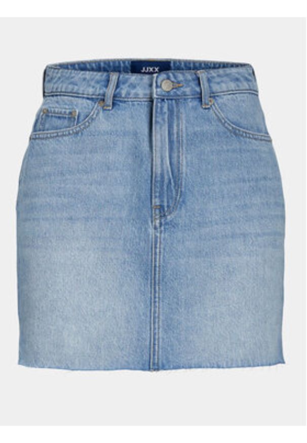 JJXX Spódnica jeansowa Aura 12248571 Niebieski Slim Fit. Kolor: niebieski. Materiał: bawełna