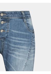 Please Jeansy P0VVBQ2W6E Niebieski Cropped Fit. Kolor: niebieski #8