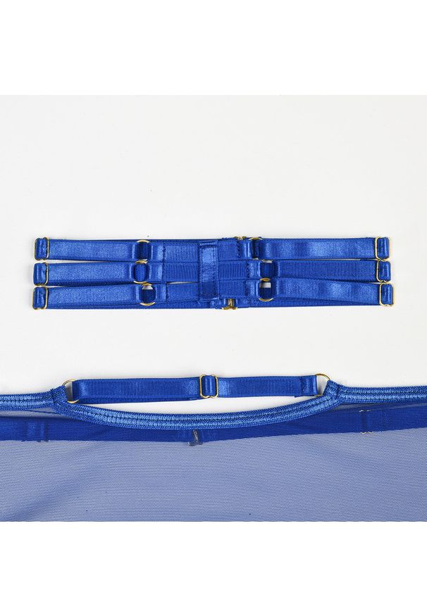 Intica - Komplet bielizny transparentny z chokerem Lashaun. Kolor: czerwony. Materiał: materiał