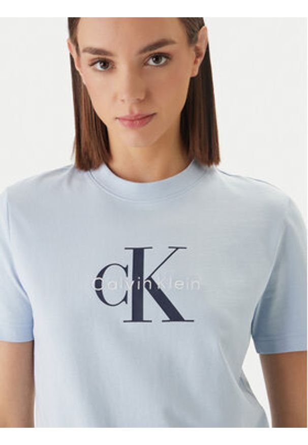 Calvin Klein Jeans T-Shirt LV047B865G Niebieski Regular Fit. Kolor: niebieski. Materiał: bawełna