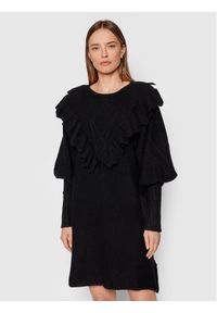 Sukienka dzianinowa Silvian Heach. Kolor: czarny. Materiał: dzianina #1