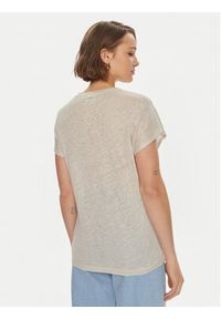 Calvin Klein T-Shirt K20K207260 Beżowy Relaxed Fit. Kolor: beżowy. Materiał: len