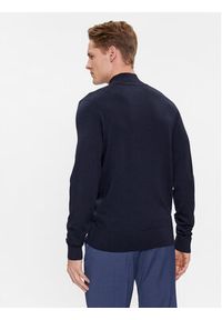Calvin Klein Sweter Superior K10K110424 Granatowy Regular Fit. Kolor: niebieski. Materiał: wełna
