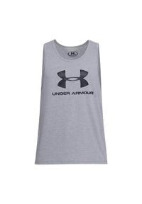 Koszulka treningowa męska Under Armour Sportstyle Logo Tank. Kolor: szary #1