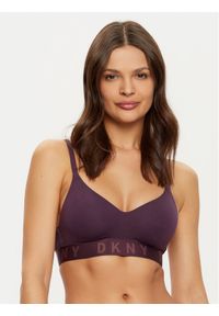 DKNY Biustonosz push-up DK4518 Fioletowy. Kolor: fioletowy. Materiał: bawełna. Rodzaj stanika: push-up