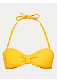 Hunkemöller Góra od bikini Crinkle 205678 Żółty. Kolor: żółty. Materiał: syntetyk