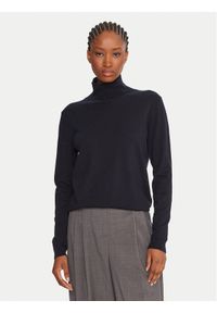 Weekend Max Mara Golf Kiku 2525366012 Granatowy Regular Fit. Typ kołnierza: golf. Kolor: niebieski. Materiał: jedwab #1