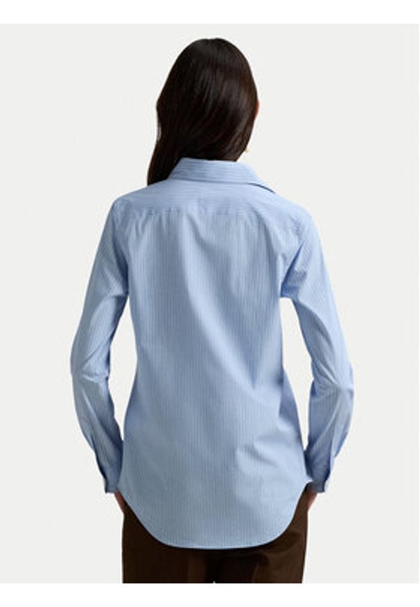 Polo Ralph Lauren Koszula 211941509500 Błękitny Slim Fit. Typ kołnierza: polo. Kolor: niebieski. Materiał: bawełna