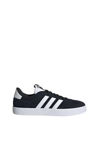 Adidas - Buty VL Court 3.0. Kolor: czarny, biały, wielokolorowy. Materiał: zamsz, skóra. Sport: turystyka piesza