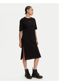 Armani Exchange Sukienka codzienna 8NYACF YJG3Z 52AK Czarny Regular Fit. Okazja: na co dzień. Kolor: czarny. Materiał: bawełna. Typ sukienki: proste. Styl: casual