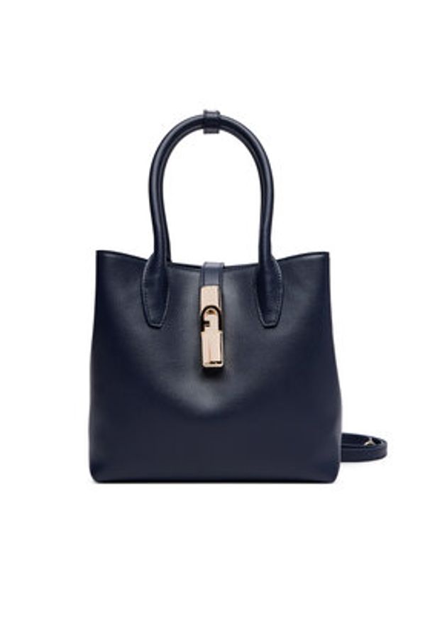 Furla Torebka Goccia S WB01949 ARE000 KH 4852S Granatowy. Kolor: niebieski. Materiał: skórzane