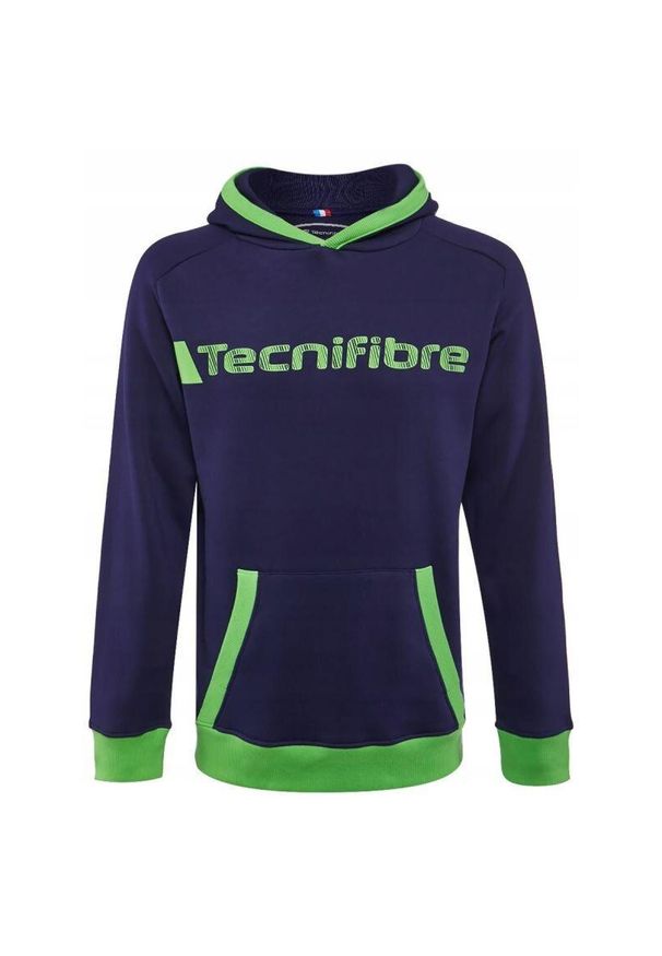 TECNIFIBRE - Bluza z kapturem dziecięca Tecnifibre Fleece Hoodie. Typ kołnierza: kaptur. Kolor: niebieski