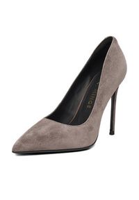 Eva Minge Szpilki EO-ELAINA-E134-20A Szary. Kolor: szary. Materiał: skóra, zamsz. Obcas: na szpilce #4
