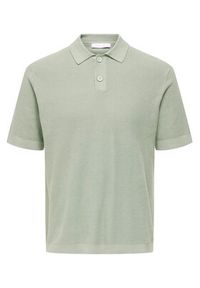 Only & Sons Polo Tony 22033571 Zielony Regular Fit. Typ kołnierza: polo. Kolor: zielony. Materiał: bawełna #4