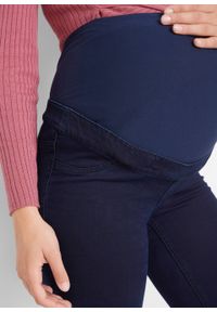 Jegginsy ciążowe ocieplane bonprix ciemnoniebieski "stone". Kolekcja: moda ciążowa. Kolor: niebieski. Materiał: materiał, bawełna, poliester, elastan #2