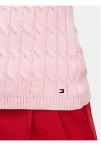TOMMY HILFIGER - Tommy Hilfiger Kardigan WW0WW50075 Różowy jasny Slim Fit. Kolor: różowy. Materiał: bawełna #2