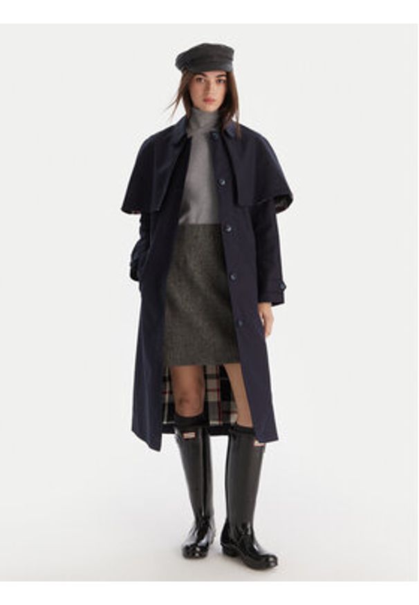 Hunter Trencz Keltie HARW0014251 Granatowy Regular Fit. Kolor: niebieski. Materiał: bawełna