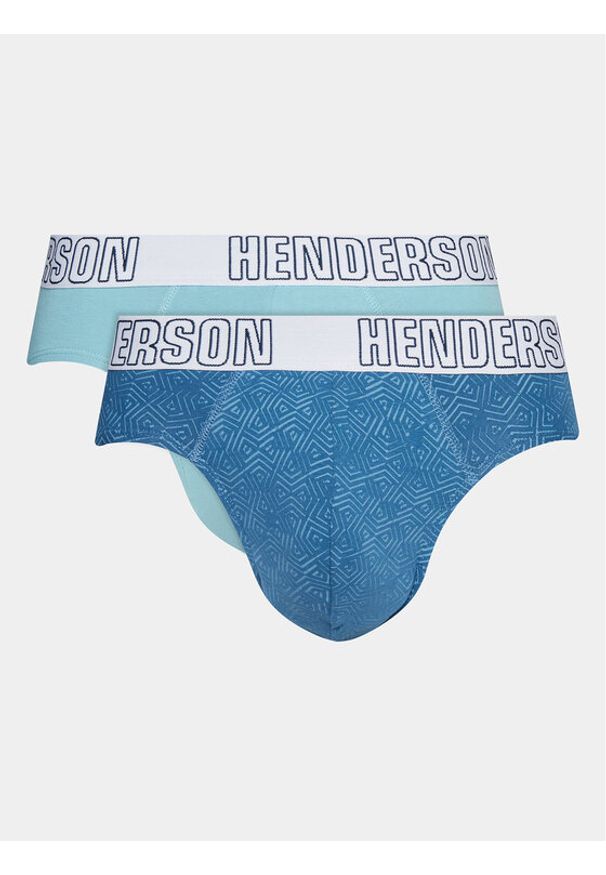 Henderson Komplet 2 par slipów 41612 Niebieski. Kolor: niebieski. Materiał: bawełna