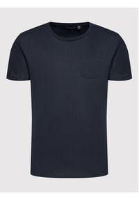 Brave Soul T-Shirt MTS-149ARKHAMP Granatowy Regular Fit. Kolor: niebieski. Materiał: bawełna #5