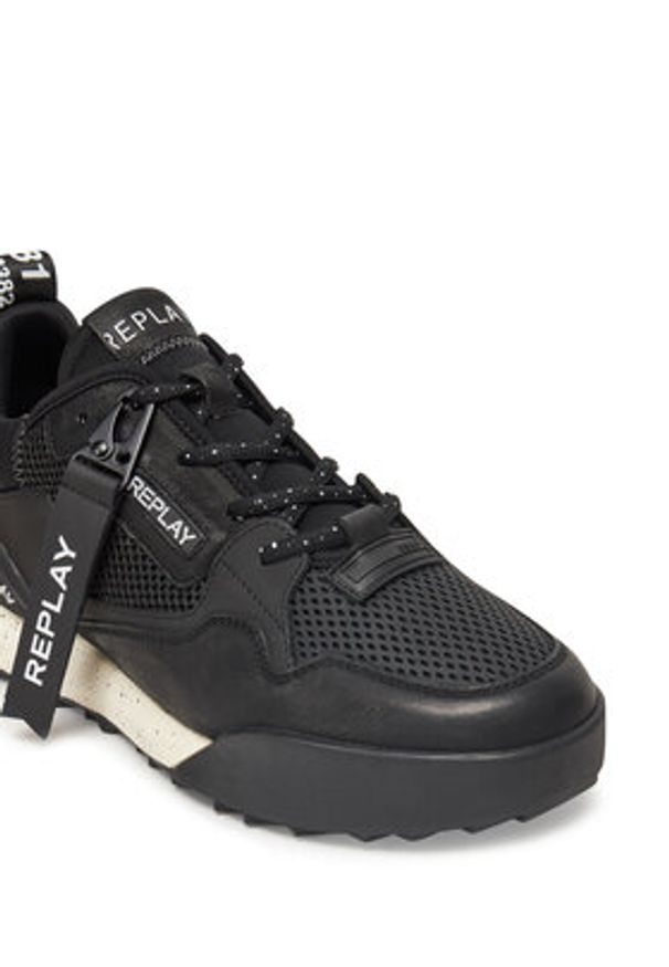 Replay - REPLAY Sneakersy GMS8L .000.C0015L Czarny. Kolor: czarny. Materiał: skóra